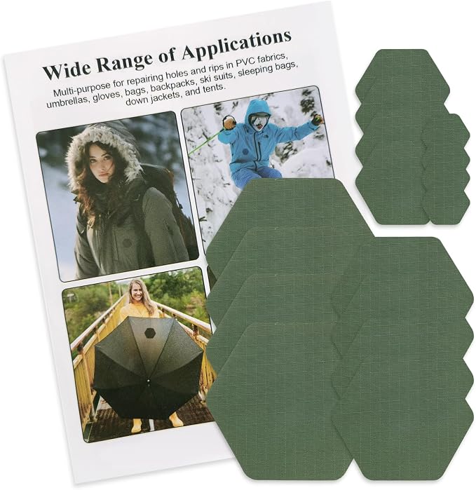 J.CARP 16PCS Nylon Repair Patches, Self Adhesive & Waterproof Patches, Nylon by JCARP