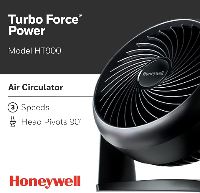 Honeywell HT-900 TurboForce Air Circulator Fan Black - Image 5