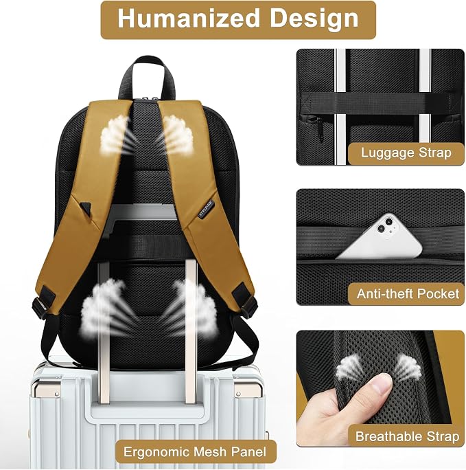 hk Business Backpack for Men 17 Inch, Slim & Expandable Waterproof Travel - Image 6