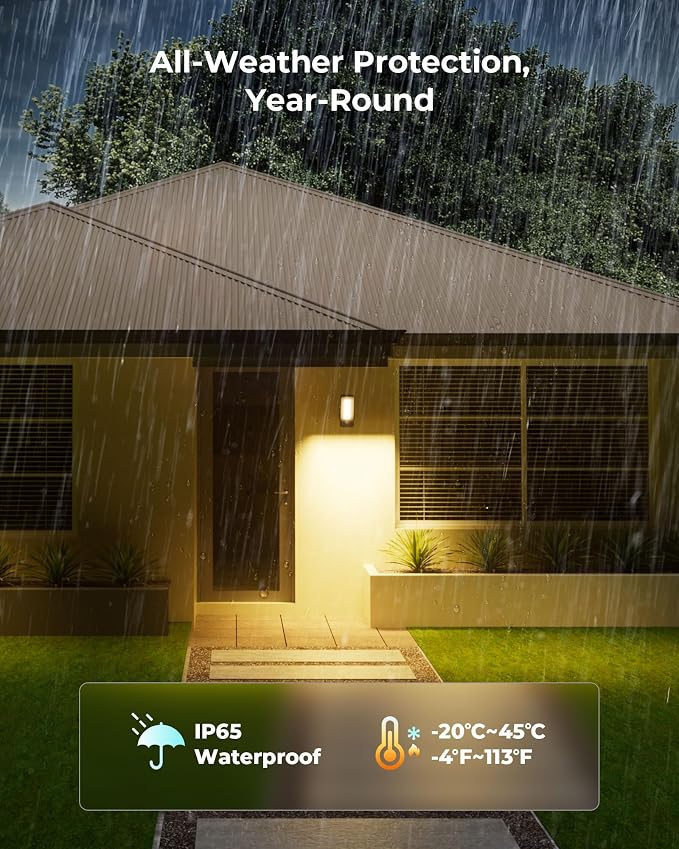 Motion Sensor Outdoor Light, 10000mAh Rechargeable Battery Operated Outdoor - Image 7