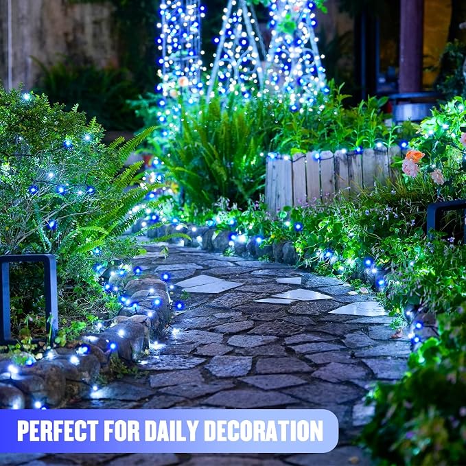 JMEXSUSS 2 Pack Solar String Lights Outdoor Waterproof, Total 400 LED 151FT - Image 4