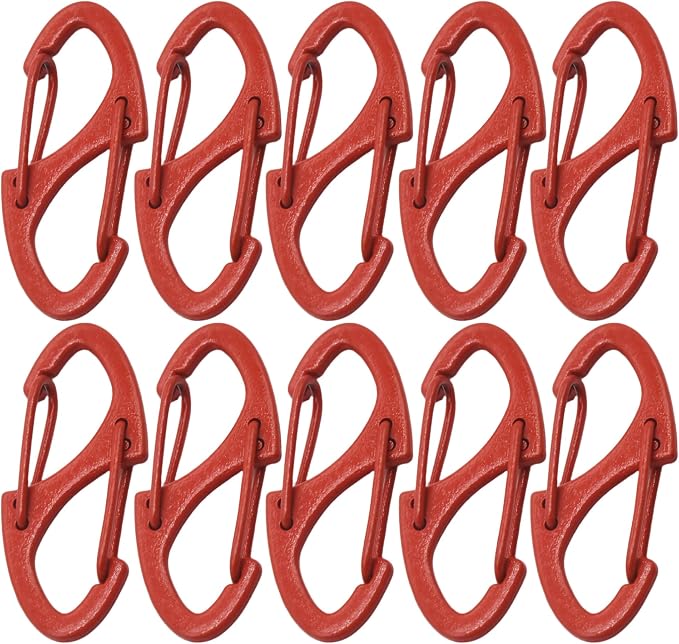 Small Carabiner Clips 1.6 inch Metal Double Sided Spring Gate Snap Hooks by Bytiyar