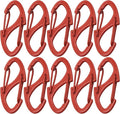 Small Carabiner Clips 1.6 inch Metal Double Sided Spring Gate Snap Hooks by Bytiyar