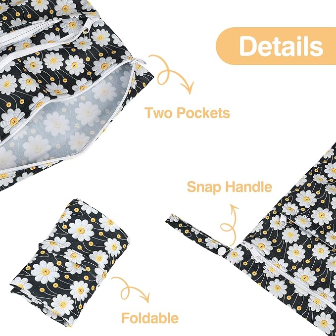 Wet Dry Bags 2 Pack, Waterproof Reusable Travel Bags - Image 3