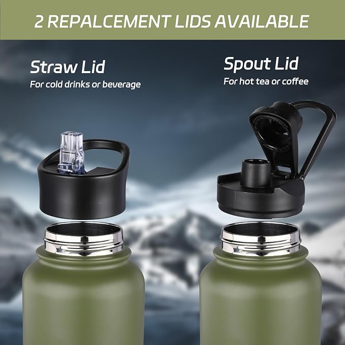 HASLE OUTFITTERS 40oz Stainless Steel Water Bottle, Vacuum Insulated Double - Image 4