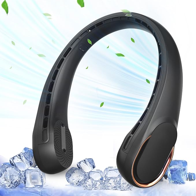 ASNUG Neck Fan, Bladeless Neck Fan, 4000 mAh Rechargeable Personal Fan by ASNUG