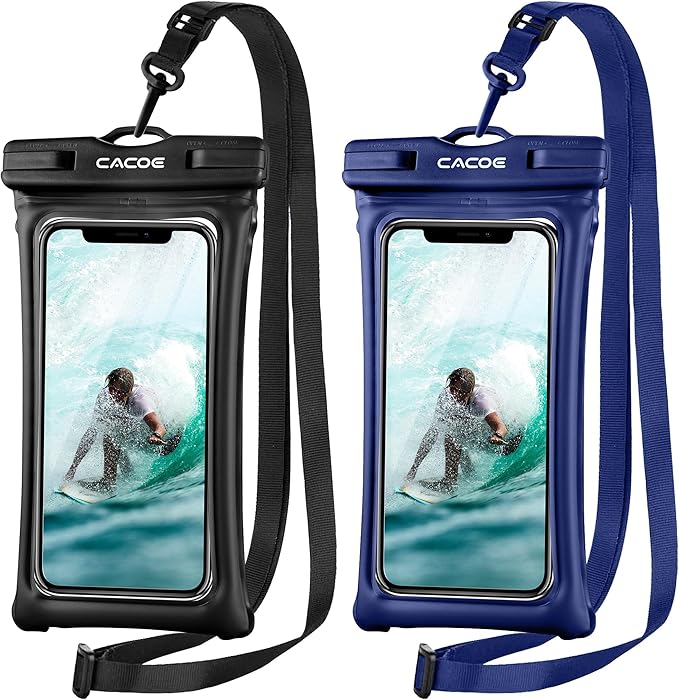 CACOE Universal Waterproof Phone case 2 Pcs-Up to 7.0", Phone Pouch by CACOE