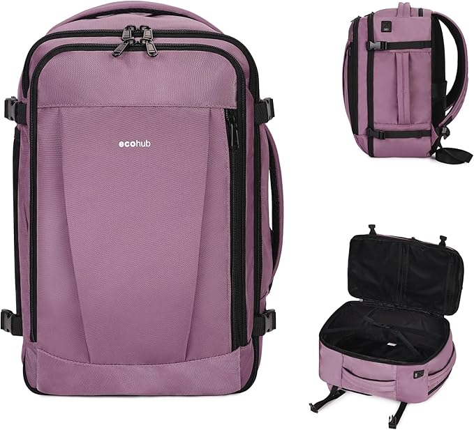 ECOHUB Travel Backpack 18x14x8 Spirit Airlines Personal Item Bag Carry On by ECOHUB