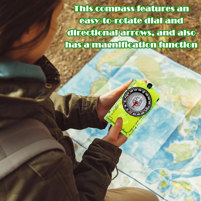 16 Pcs Orienteering Compass Acrylic Hiking Compass - Image 4