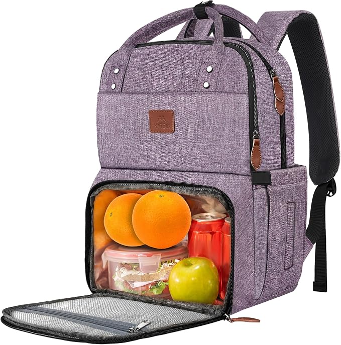 MATEIN Womens Backpack with Lunch Compartment, Fits 17 Inch Laptop Backpack by MATEIN