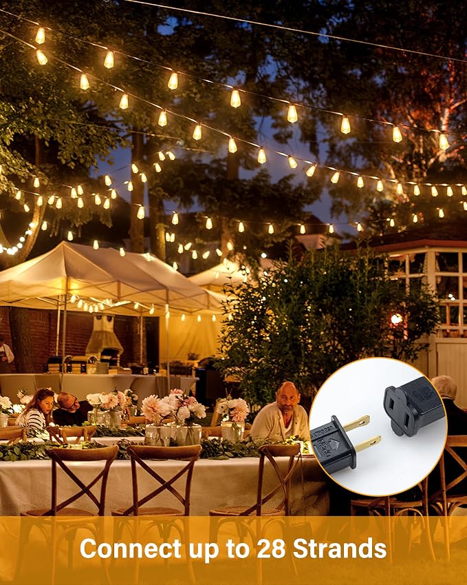 Doukedge Outdoor String Lights Waterproof, 50FT Patio Lights - Image 4
