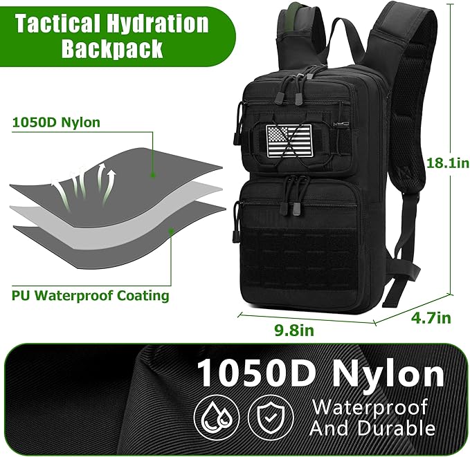 1050D Tactical Hydration Backpack - Image 5