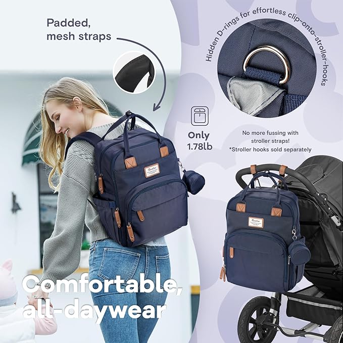 RUVALINO Diaper Bag Backpack, Diaper Changing Totes, Waterproof and Stylish - Image 6