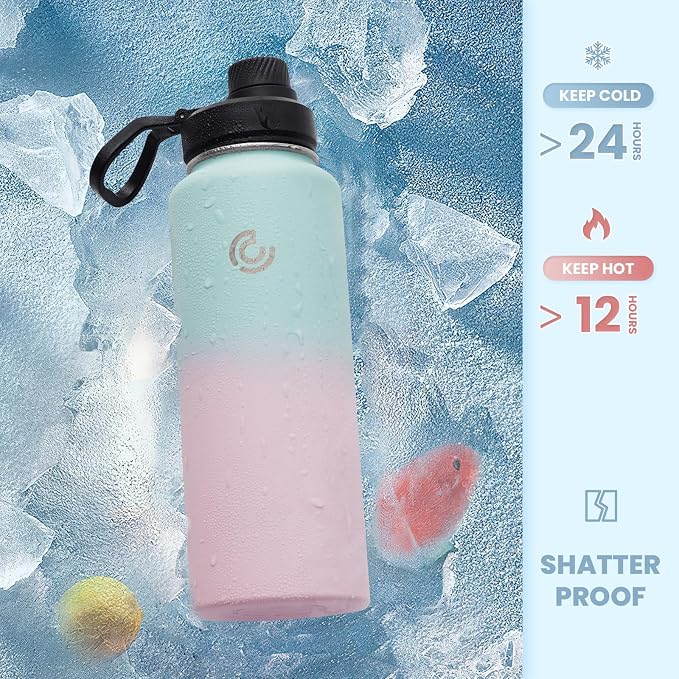 Sports Water Bottle 40oz, Insulated Water Bottle - Image 4