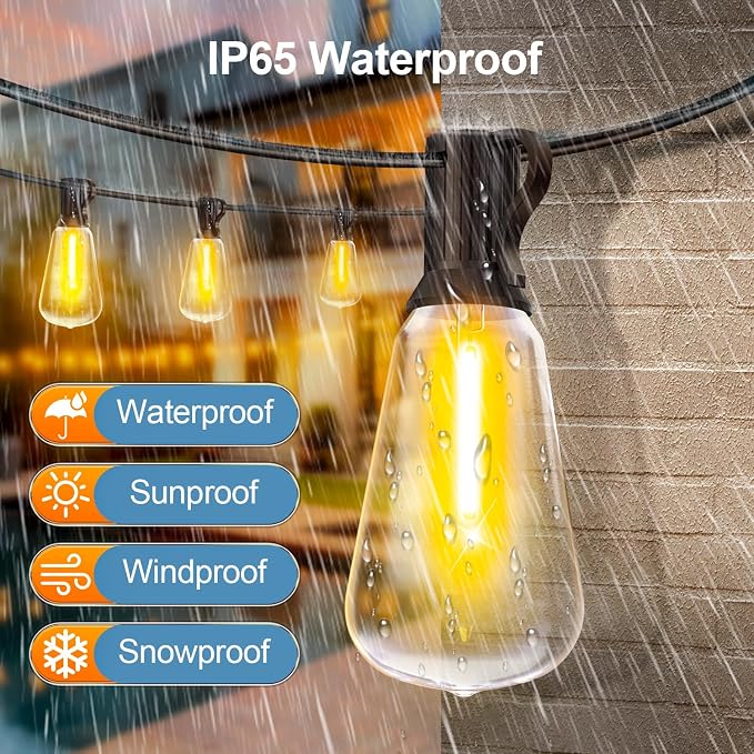 MGVIH Outdoor String Led Patio Lights - 200Ft 60M Outside Waterproof Light ST38 - Image 3