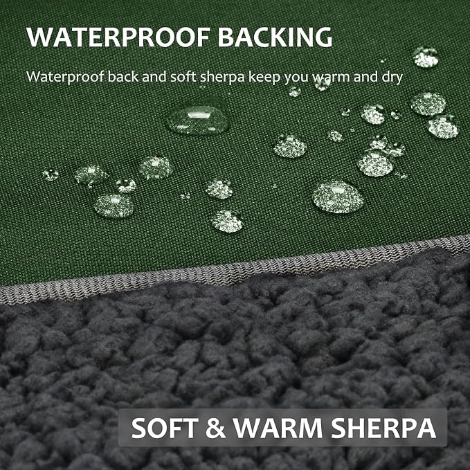 Tirrinia Large Waterproof Outdoor Blanket, Soft Warm Windproof Stadium Blanket - Image 2