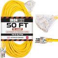 Iron Forge Cable 50ft Yellow Outdoor Extension Cord by IronForgeCable