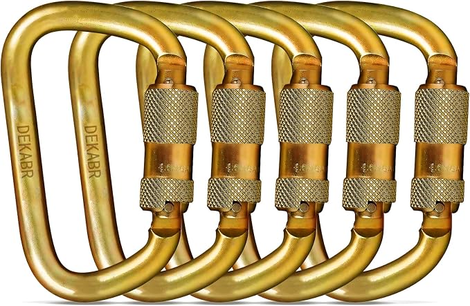 DEKABR Carabiner Heavy Duty, 45KN Twist Lock Steel Auto Locking Climbing by DEKABRBrandFlagship