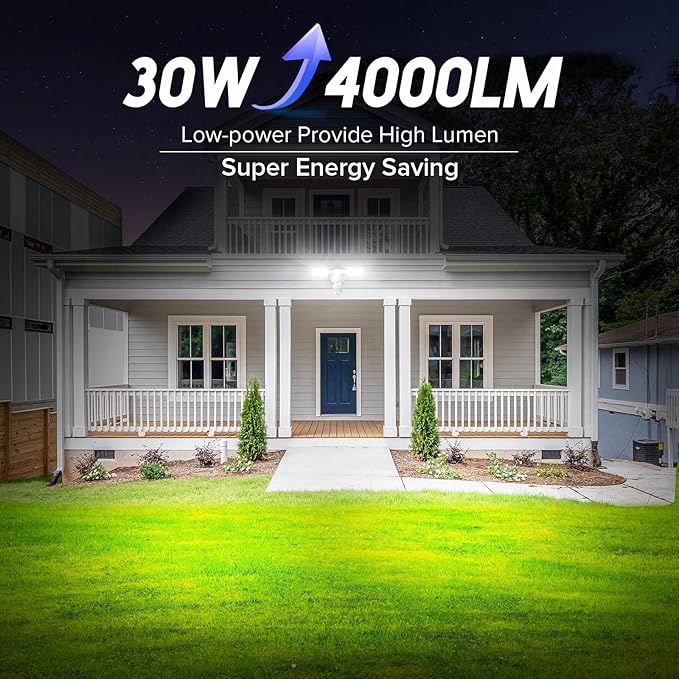 SANSI 30W 4000LM Motion Sensor Outdoor Lights, 5000K 400W Equiv Security Lights - Image 5