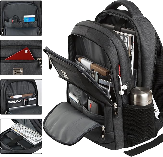Volher 17 Inch Laptop Backpack, Business Anti Theft Slim Durable Laptops - Image 2