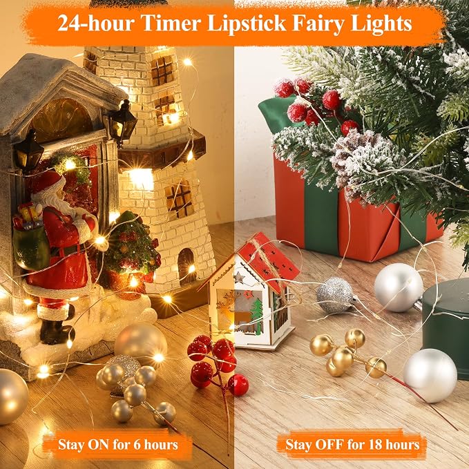 Lakumu 132FT Fairy Lights Battery Operated, Rechargeable String Lights - Image 4