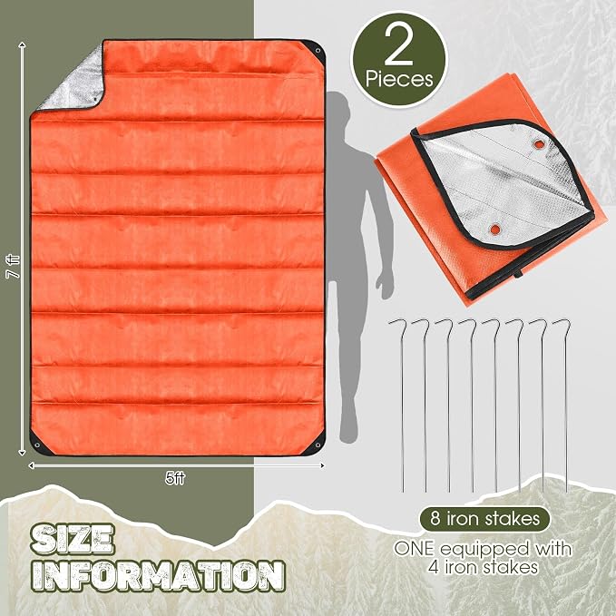 Kingdder 2 Pcs Heavy Duty Emergency Blankets - Image 2