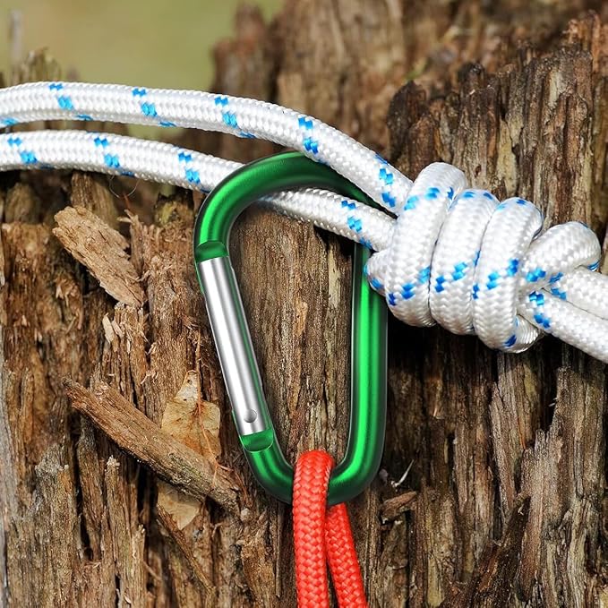 Carabiner Keychain Clip -3" Aluminum Carabiner D Ring, Caribeener Clips - Image 2