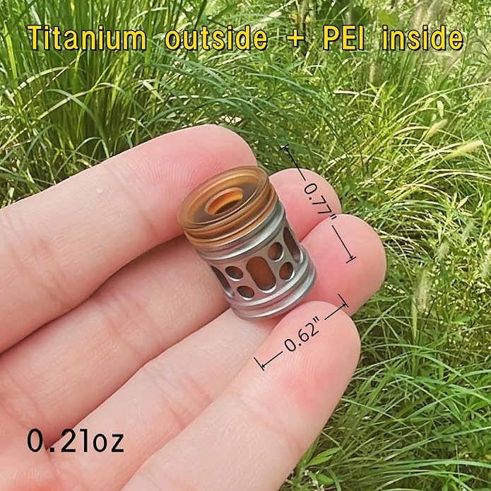 PEI Titanium Paracord Lanyard Beads, Detachable Combination Knife Pendant - Image 2