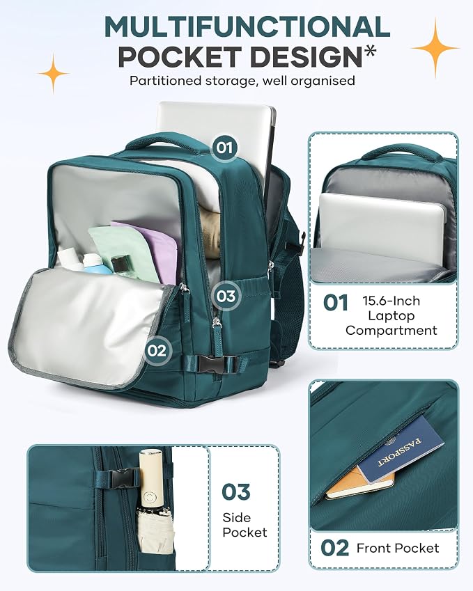 coofay Large Travel Backpack Carry on Flight Approved Mochila De Viaje Carry on - Image 4