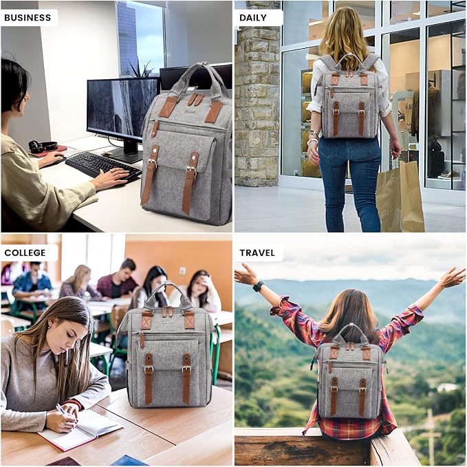 LOVEVOOK Laptop Backpack for Women Work Travel Teacher Commuter Backpack - Image 6