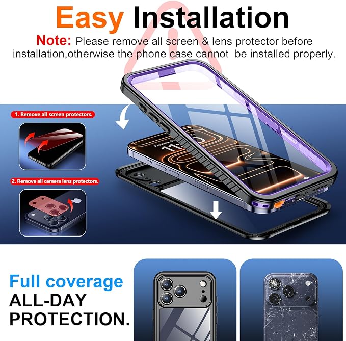 SPIDERCASE for iPhone 17 Pro Max Case Waterproof, Built-in Lens & Screen - Image 6