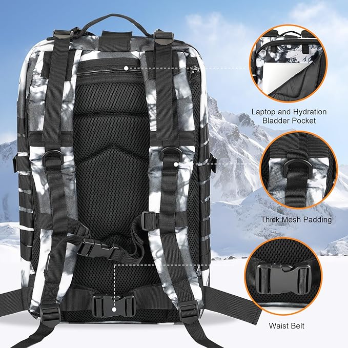 Hannibal Tactical MOLLE Assault Backpack, Tactical Backpack Military Army - Image 5