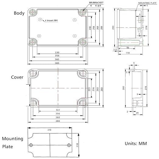 QILIPSU Outdoor Junction Box IP67 Waterproof Project Box ABS Plastic - Image 6