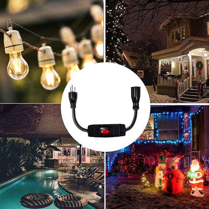 Outdoor Extension Cords with Switch Waterproof Switch 3 Prong Extension Cord - Image 6
