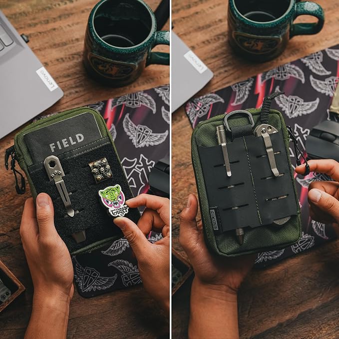 TACTICAL GEEK EDC Compact Waist Pocket Pouch, Men EDC Pouch Organizer, Utility - Image 7