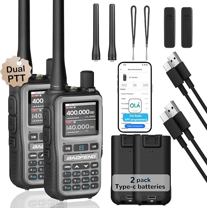 BAOFENG UV-5R Mini Ham Radio: Long Range Handheld Two Way Radio by Unknown