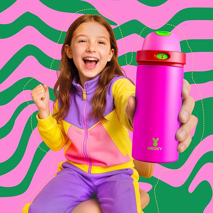 18 oz Insulated Water Bottle for Kids: Meoky Stainless Steel Water Bottle - Image 2