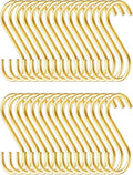 Evanda Gold S Hooks for Hanging Pack of 30, Heavy Duty Stainless Steel by Evanda