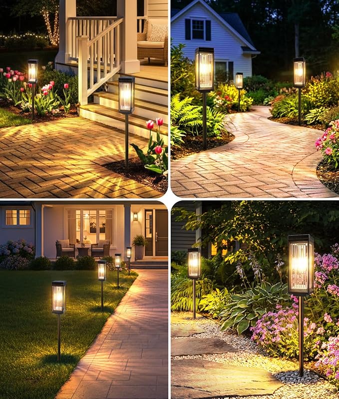 ELECLINK Solar Pathway Lights Outdoor, 8 Pack Upgraded Solar Lights Outdoor - Image 7