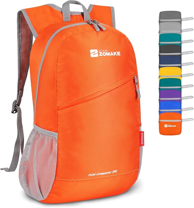 ZOMAKE Lightweight Packable Backpack, Foldable Backpacks Small Daypack by ZOMAKE
