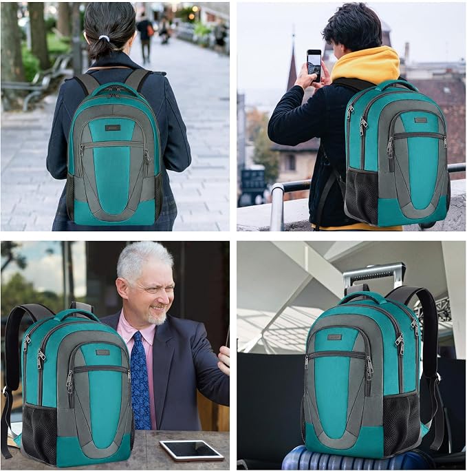 BIKROD Teal Backpack for Woman and Men, Travel Laptop School Backpack for Teens - Image 3