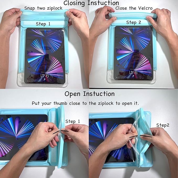 Waterproof Map Case 13 inch Clear Dry Tablet Bag A4 Waterproof Map Pouch Holder - Image 6