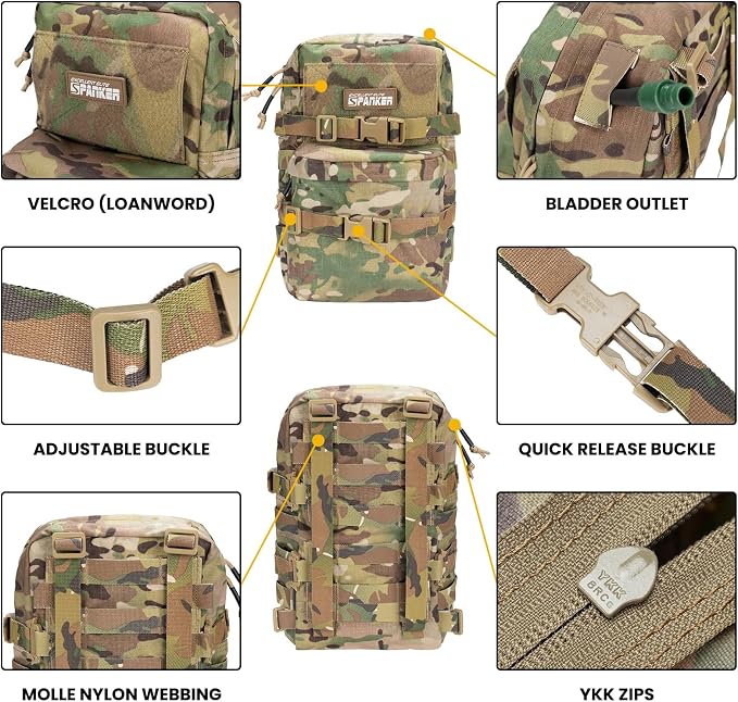 EXCELLENT ELITE SPANKER Tactical MOLLE Hydration Backpack Water Bladder Carrier - Image 3
