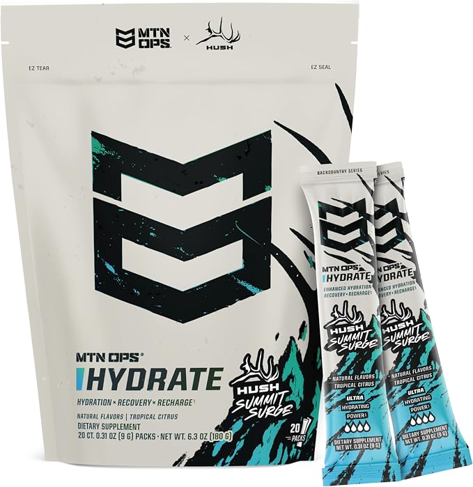 MTN OPS Hydrate Low Sugar Electrolyte Powder Drink Mix by MTNOPS