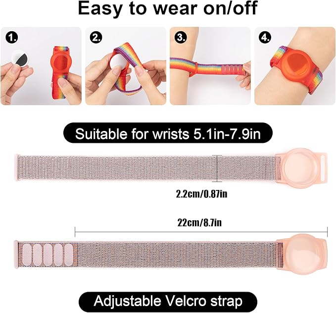 Kids Wristband Compatible with Apple AirTag, Protective Case - Image 2