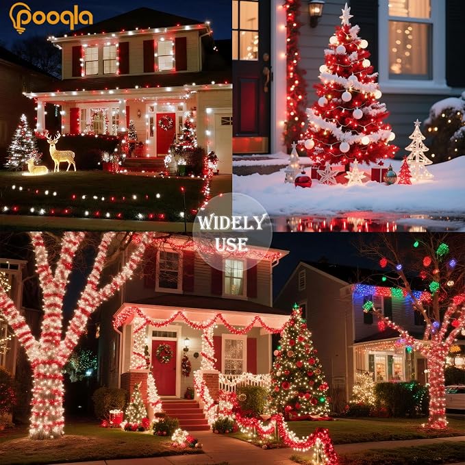 Christmas String Lights, 66 ft 200 LED Christmas Lights Plug in, Indoor Outdoor - Image 6