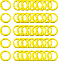 Carabiner Clip 48Pcs Yellow Metal Key Ring Clip Circle Keychain Rings Bulk by KJMLDIY