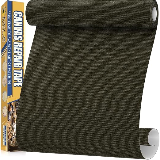 Canvas Repair Tape, 16 x 63 Inch Waterproof Heavy Duty Fabric Tape by ProfessionalFurnitureRepair