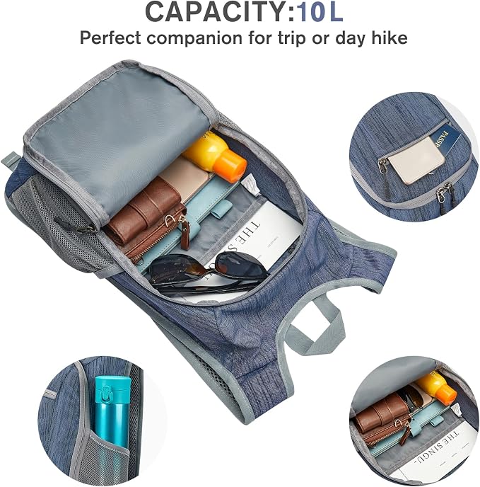 G4Free 10L/15L Hiking Backpack Lightweight Packable Hiking Daypack Small Travel - Image 5