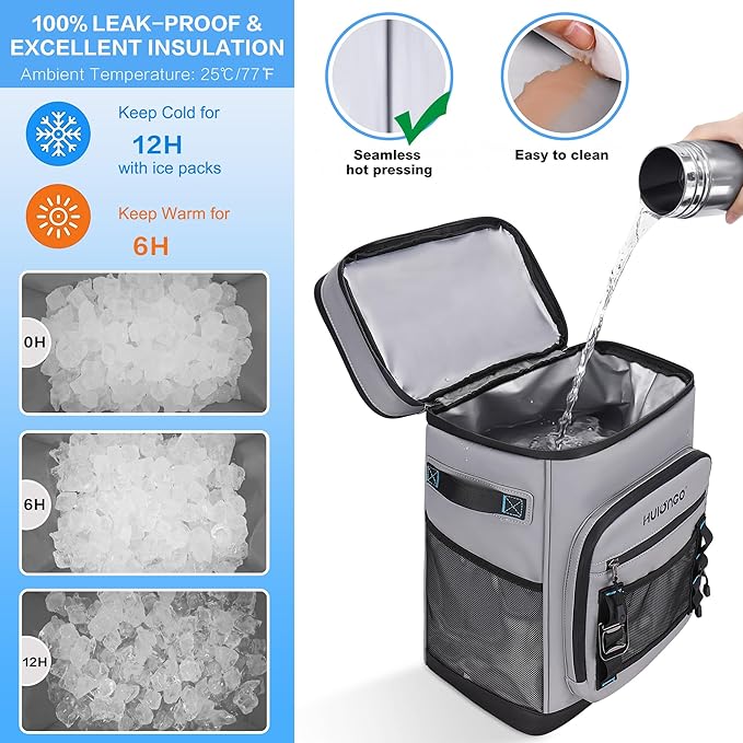 Hulongo Large Waterproof Insulated Cooler Backpack - Image 3